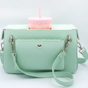 KATE GABRIELLE Holliday Sage Crossbody Shoulder Purse Bag Pastel Kawaii Drink